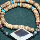 VINTAGE FAUX CONE HEISHI TURQUOISE GEMSTONE NECKLACE