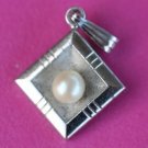 VINTAGE THEDA STERLING SILVER CULTURED PEARL PENDANT