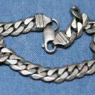 VINTAGE STERLING SILVER FLAT LINK CHAIN BRACELET 18.8GR