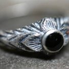 VINTAGE DECO STERLING SILVER BLACK ONYX RING