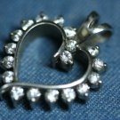 STERLING SILVER CUBIC ZERCONIA HEART PENDANT