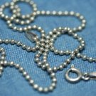 STERLING SILVER BEAD LINK CHAIN NECKLACE 16"