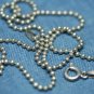 STERLING SILVER BEAD LINK CHAIN NECKLACE 16"