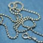 STERLING SILVER BEAD LINK CHAIN NECKLACE 16"