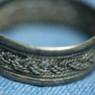 VINTAGE STERLING SILVER BRAIDED BAND RING