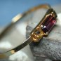 AVON PURPLE STONE BANGLE BRACELET SIGNED