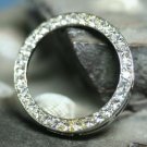 COSTUME JEWELRY RHINESTONE ROUND PENDANT LARGE