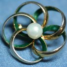 VINTAGE AUSTRIA FAUX PEARL PIN BROOCH
