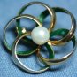 VINTAGE AUSTRIA FAUX PEARL PIN BROOCH