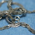 STERLING SILVER BRAIDED LINK CHAIN NECKLACE