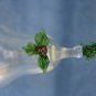 CHRISTMAS XMAS TREE HOLLY BERRY GLASS BELL