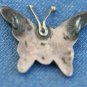 VINTAGE STERLING SILVER ALPACA SHELL BUTTERFLY PIN