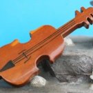 VINTAGE COSTUME JEWELRY WOOD CELLO PIN BROOCH