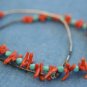 LIQUID SILVER TURQUOISE BEAD BRANCH CORAL NECKLACE