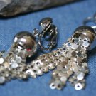 FASHION JEWELRY DANGLE MESH BEAD EARRINGS CLIP ON