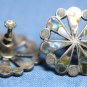 VINTAGE ALPACA SILVER ABALONE SHELL EARRINGS
