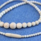 VINTAGE FAUX IVORY BEAD NECKLACE