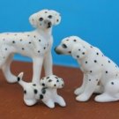 PORCELAIN DALMATION DOG FIGURINES SET OF 3