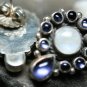 STERLING CRYSTAL QUARTZ AMETHYST GEMSTONE EARRINGS