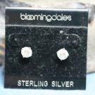 STERLING SILVER 6.5mm CUBIC ZERCONIA STUD EARRINGS
