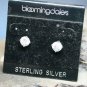 STERLING SILVER 6.5mm CUBIC ZERCONIA STUD EARRINGS