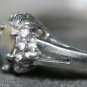 STERLING SILVER CUBIC ZERCONIA ABALONE SHELL RING