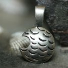 VINTAGE STERLING SILVER ETCHED PENDANT