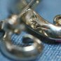 STERLING SILVER PINK CUBIC ZERCONIA PIN PENDANT SIGNED