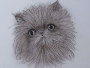 PERSIAN KITTY CAT ART MOUSE PAD KIMBEARLYS ART