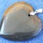 FINE JEWELRY LARGE AGATE DANGLE HEART PENDANT 2"