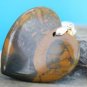 FINE JEWELRY LARGE AGATE DANGLE HEART PENDANT 2"