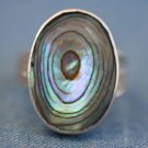 FASHION JEWELRY STERLING SILVER ABALONE SHELL RING