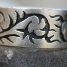 VINTAGE STERLING SILVER ENAMEL BAND RING