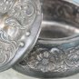 ANTIQUE VAN BERGH QUADRUPLE SILVER EMBOSSED POWDER BOX