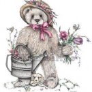Teddy Bear Original Artist Kimbearlys Garden Print