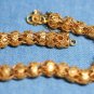 VINTAGE STERLING VERMEIL FILIGREE BEAD LINK BRACELET
