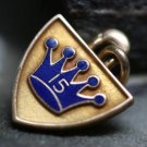 VINTAGE GOLD FILLED ENAMEL CROWN 15 YEAR SERVICE PIN