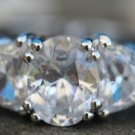 STUNNING STERLING SILVER CUBIC ZERCONIA RING