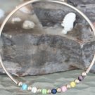 VINTAGE MEXICO STERLING CATS EYE STONE CUFF NECKLACE