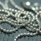 STERLING SILVER BEAD LINK CHAIN DROP NECKLACE
