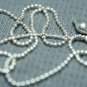 STERLING SILVER BEAD LINK CHAIN DROP NECKLACE