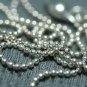 STERLING SILVER BEAD LINK CHAIN DROP NECKLACE