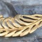 VINTAGE STERLING SILVER GOLD VERMEIL PLUME FEATHER PIN