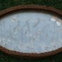 MOURNING VICTORIAN WICKER TRAY MILKWEED & BUTTERFLIES