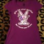 hap.e bunny give me your number, like I would ever call you. purple teen shirt. S/M