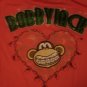 Pink Bling Shiny Braces Monkey teen shirt Large