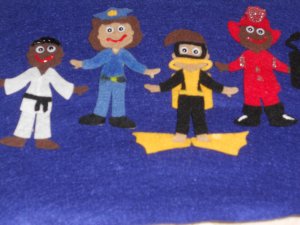 4 Piece Community Workers Felt Board Set
