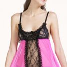 Wholesale Hotpink Sexy Embroidery Lace babydoll only $86 1dozen and shipping #ps70920