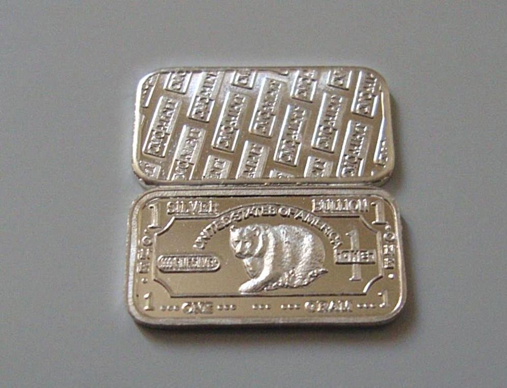 1 gram silver bar