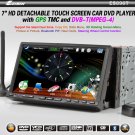 7 inch Double Din 3DCar DVD Player DVB-T(MPEG4) GPS TMC Bluetooth PIP Detachable Panel -896T